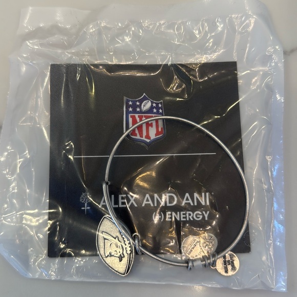 Alex and Ani Carolina Panthers Football Bracelet, New - Picture 1 of 3